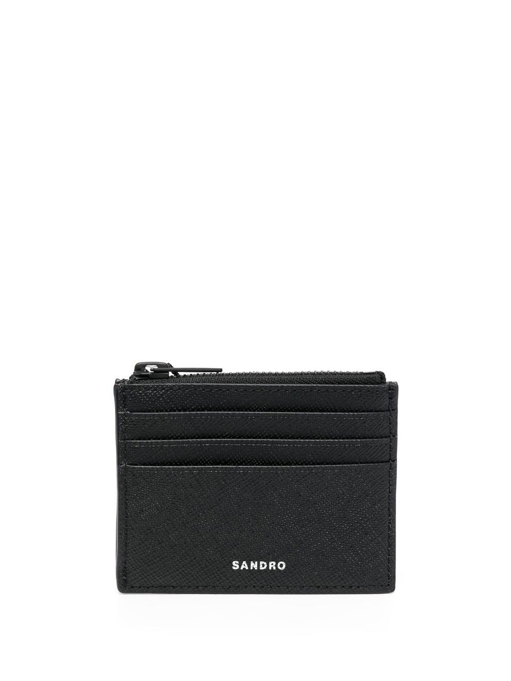 SANDRO logo-lettering leather wallet - Black von SANDRO