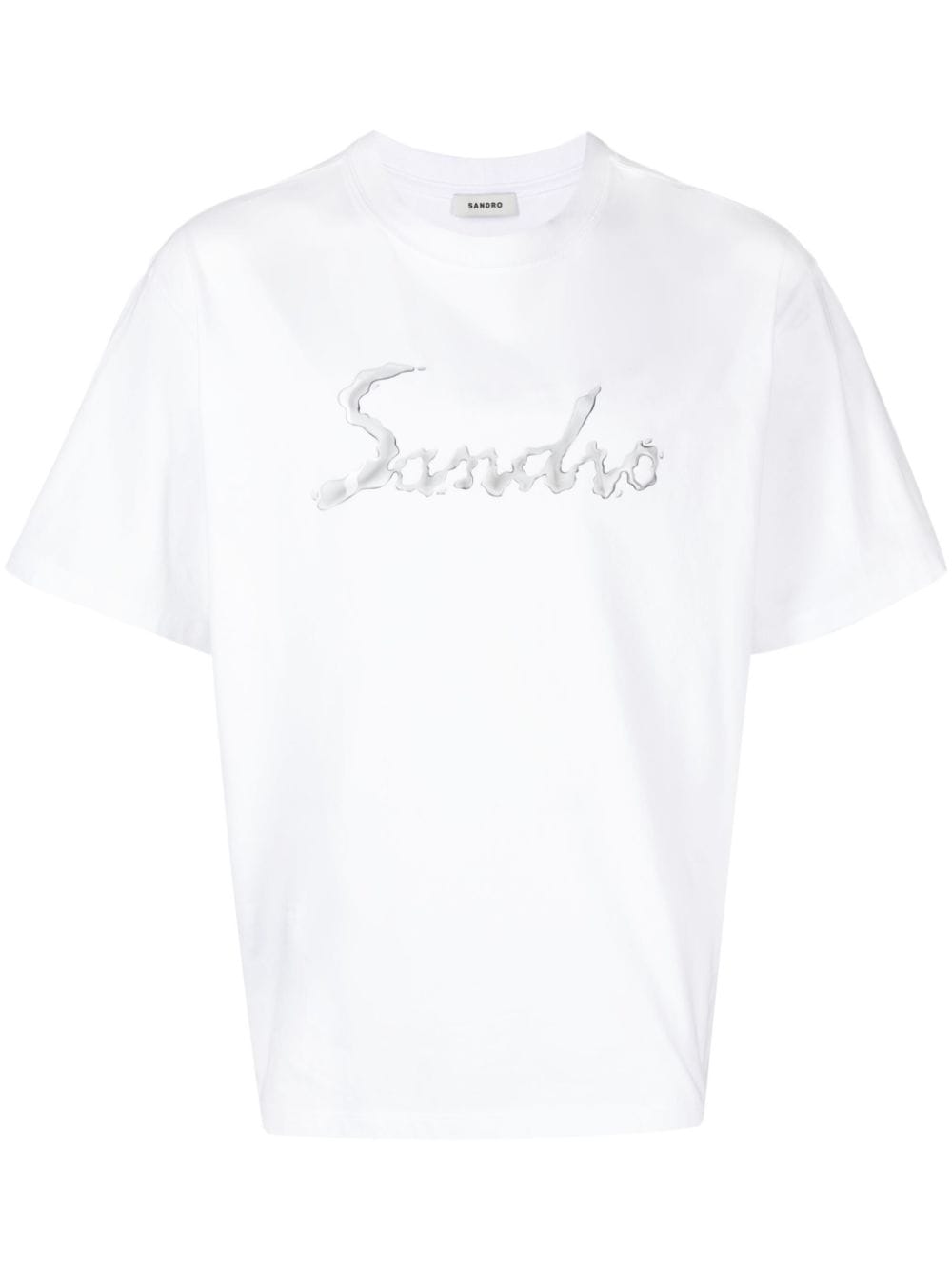 SANDRO logo-print jersey T-shirt - White von SANDRO