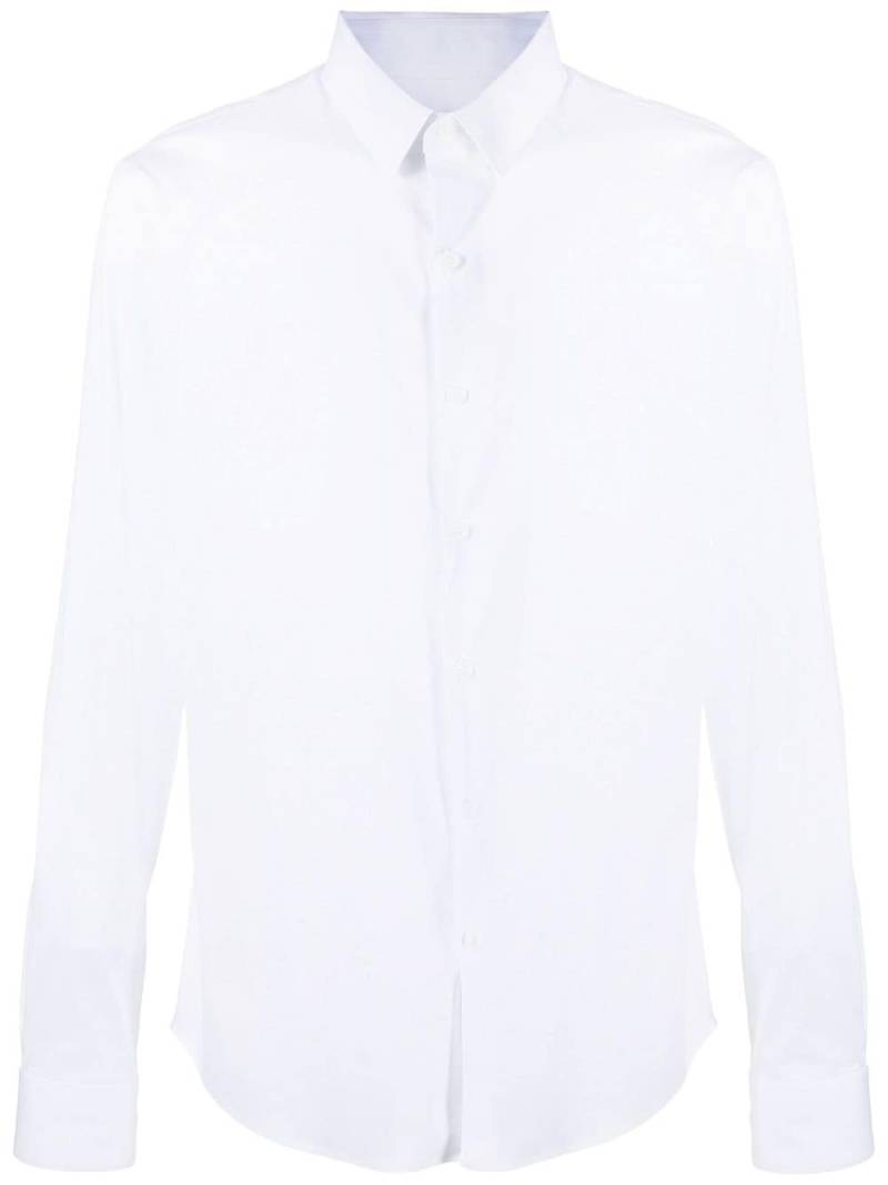 SANDRO long-sleeve cotton-blend shirt - White von SANDRO