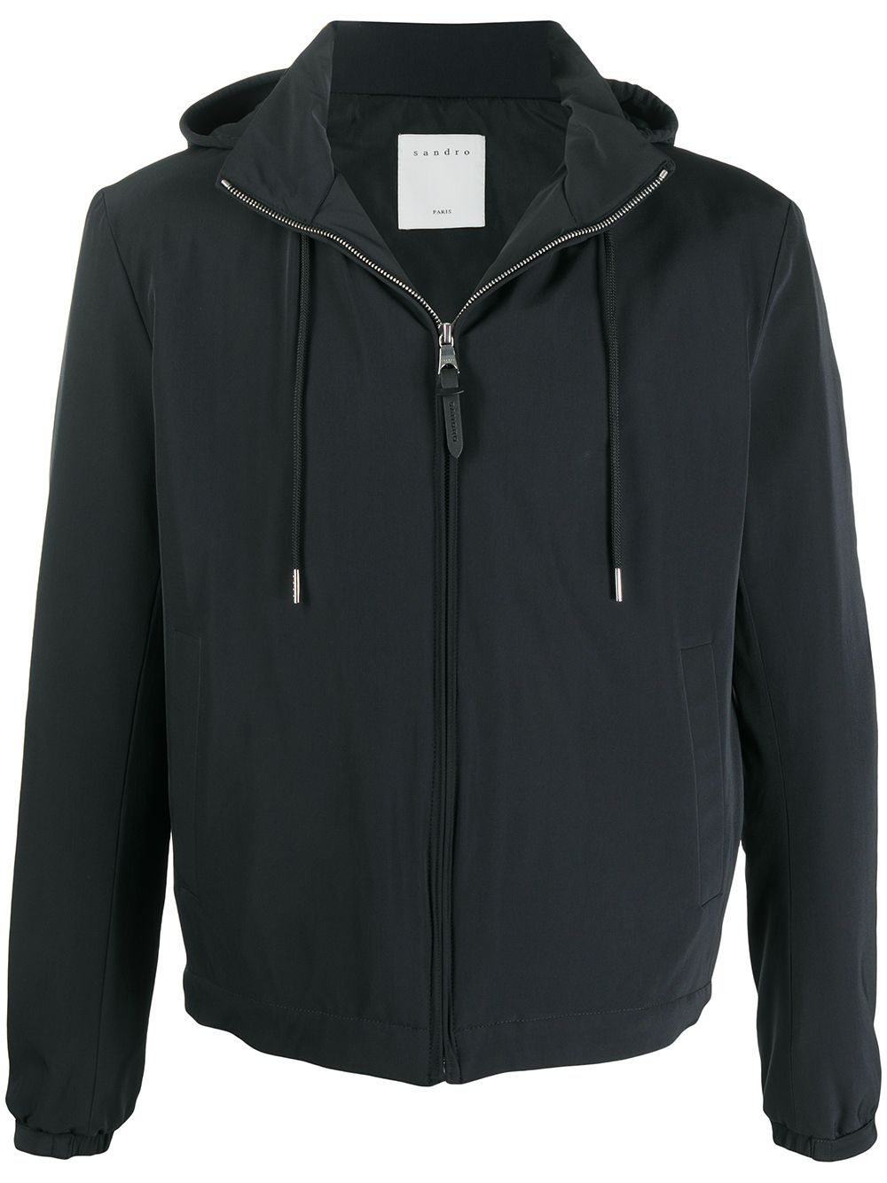 SANDRO long-sleeved drawstring hood jacket - Black von SANDRO