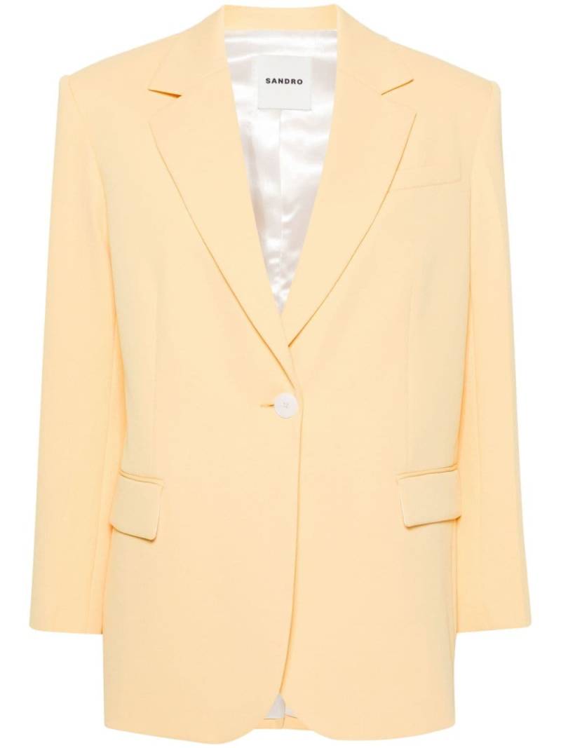 SANDRO notched-lapels single-breasted blazer - Yellow von SANDRO