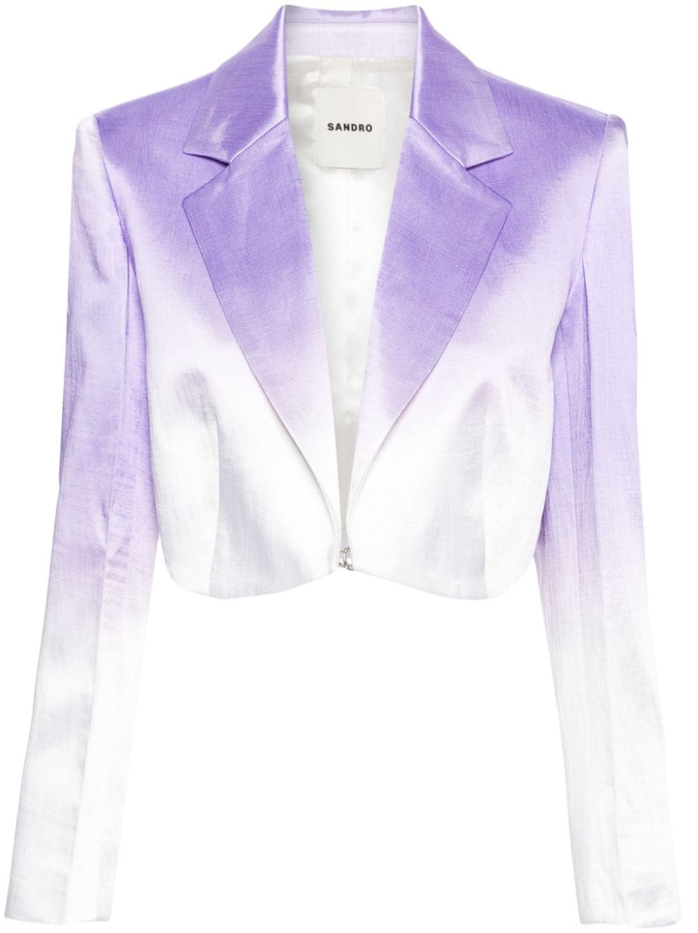 SANDRO ombré-effect cropped blazer - Purple von SANDRO