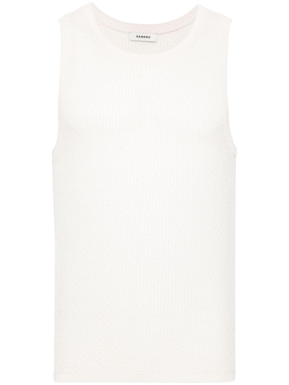 SANDRO open-knit sleeveless jumper - Neutrals von SANDRO