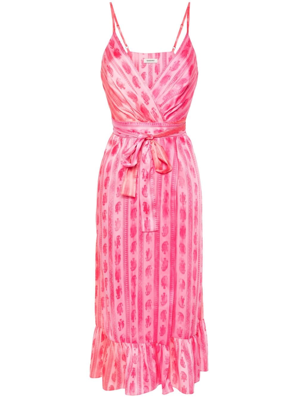 SANDRO paisley wrap maxi dress - Pink von SANDRO