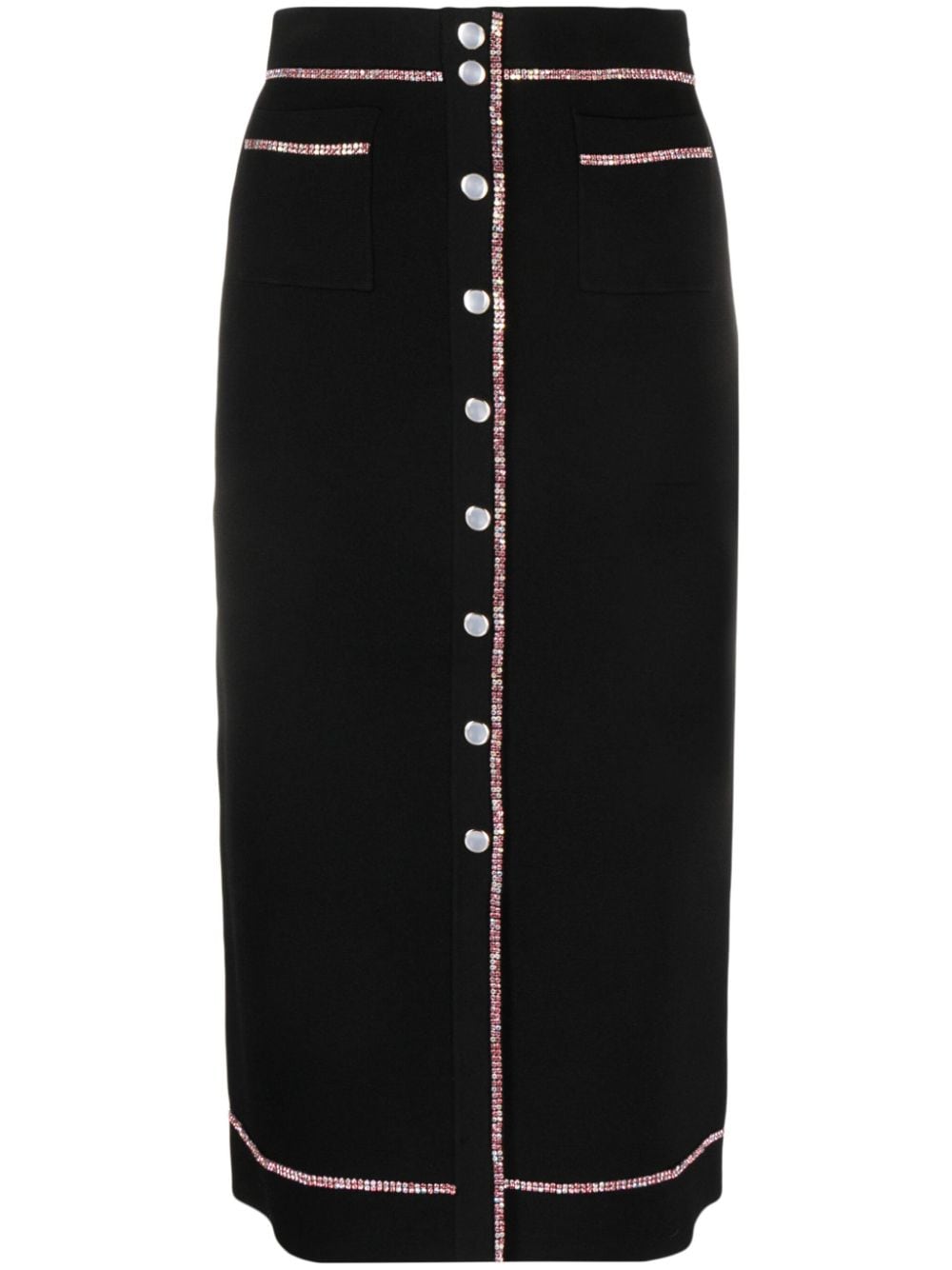 SANDRO rhinestone-embellished pencil skirt - Black von SANDRO