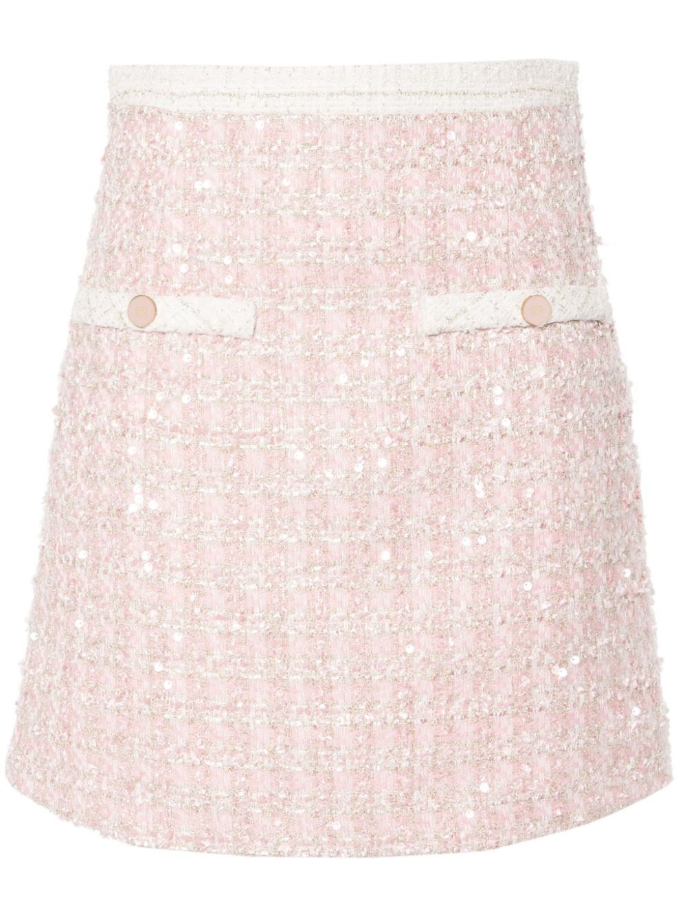 SANDRO sequined tweed miniskirt - Pink von SANDRO