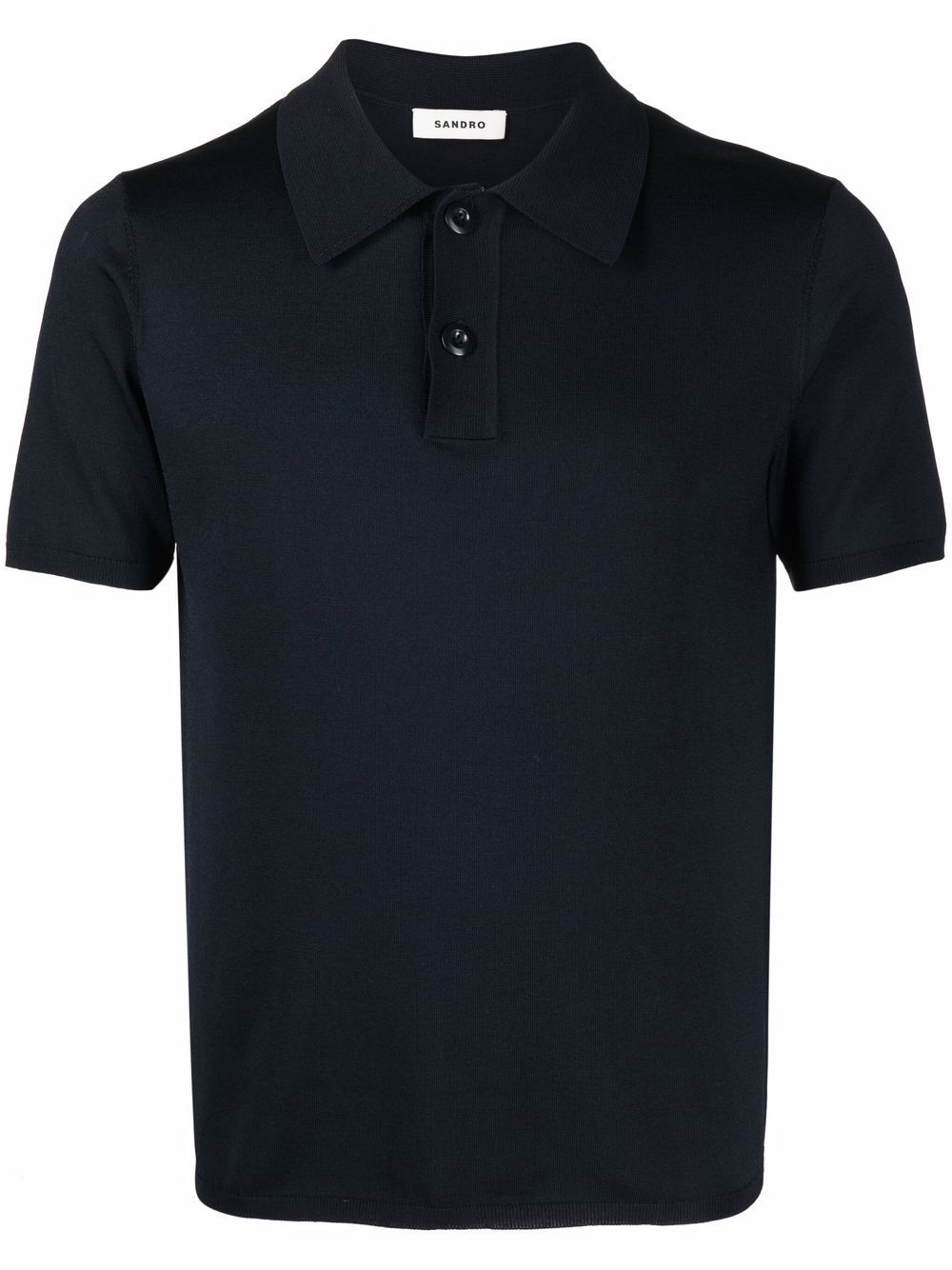 SANDRO short-sleeve pointed-collar polo shirt - Blue von SANDRO