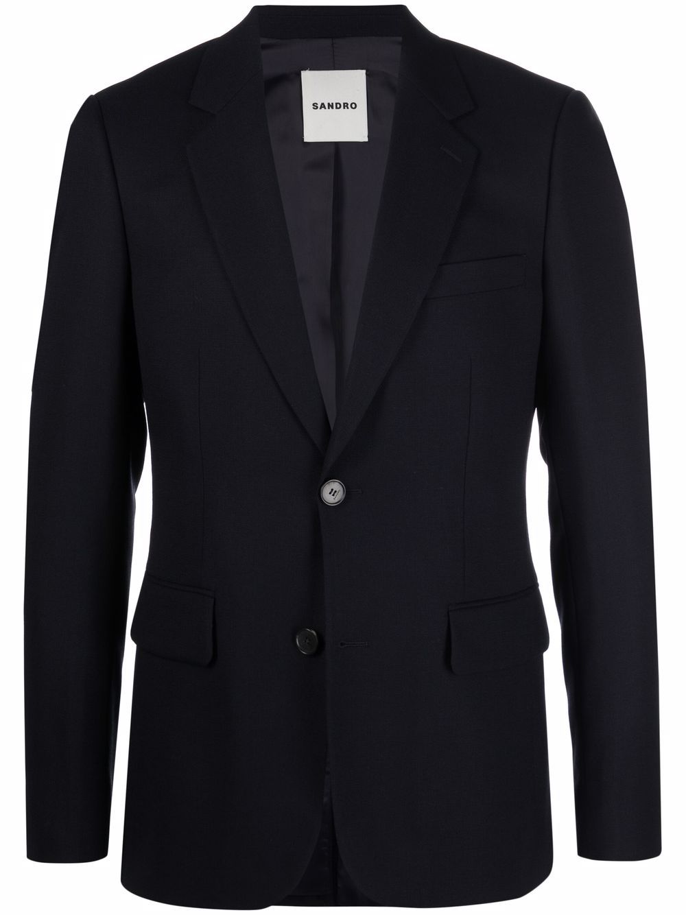 SANDRO single-breasted wool suit jacket - Blue von SANDRO