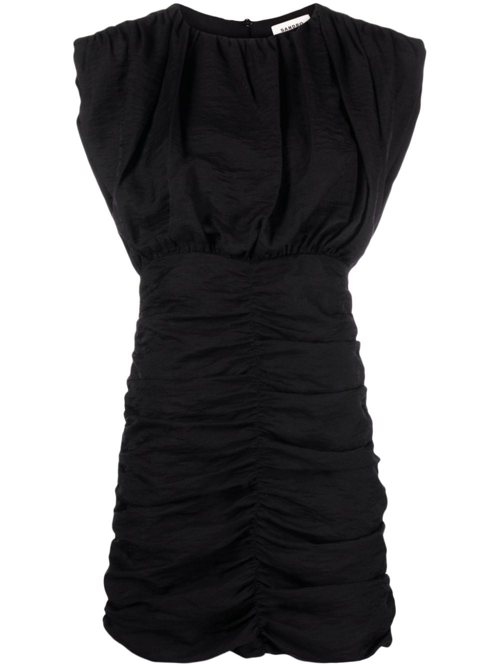 SANDRO sleeveless ruched minidress - Black von SANDRO