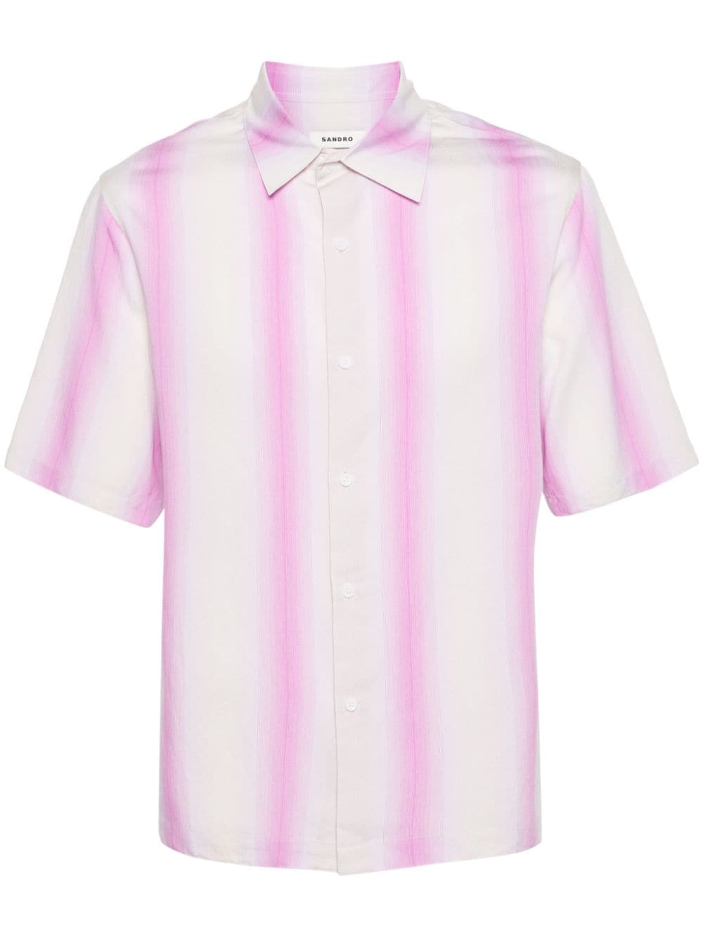 SANDRO stripe-pattern faded shirt - Pink von SANDRO