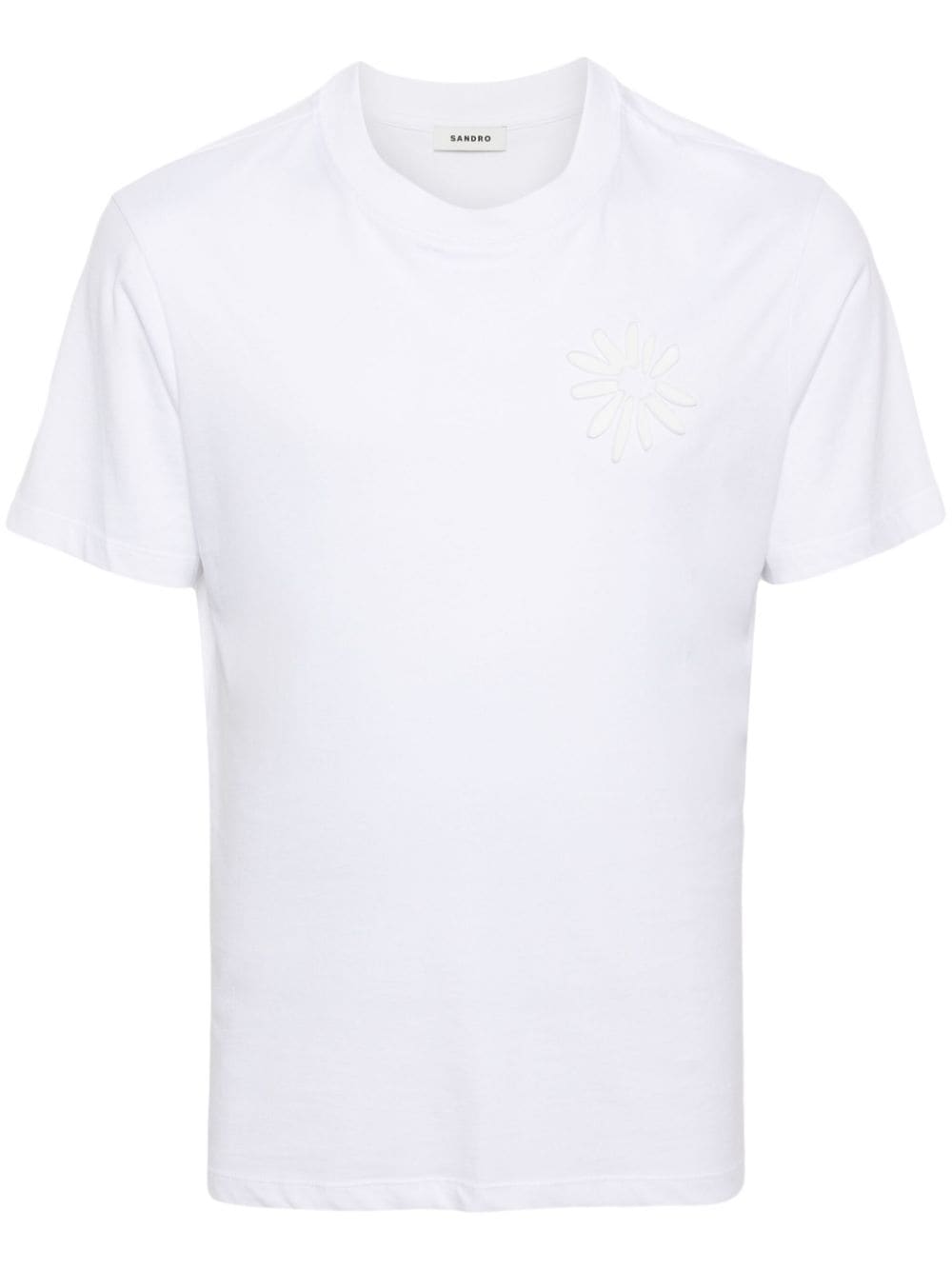 SANDRO sun-motif short-sleeve T-shirt - White von SANDRO