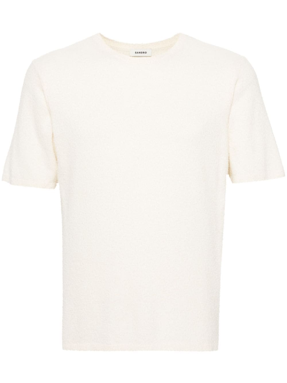 SANDRO towelling-finish knitted T-shirt - Neutrals von SANDRO