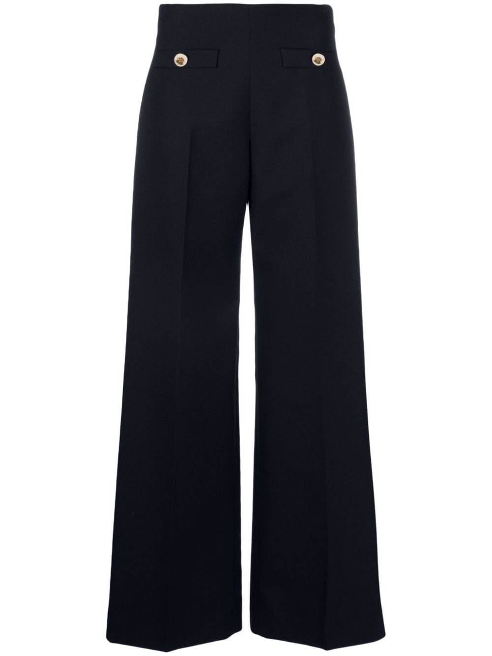 SANDRO wide-leg trousers - Blue von SANDRO