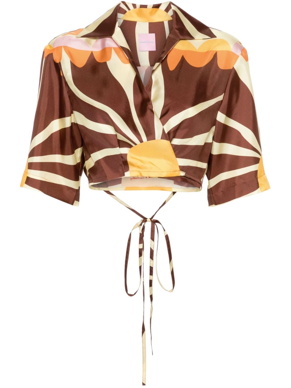 SANDRO x Louis Barthelemy tied shirt - Brown von SANDRO