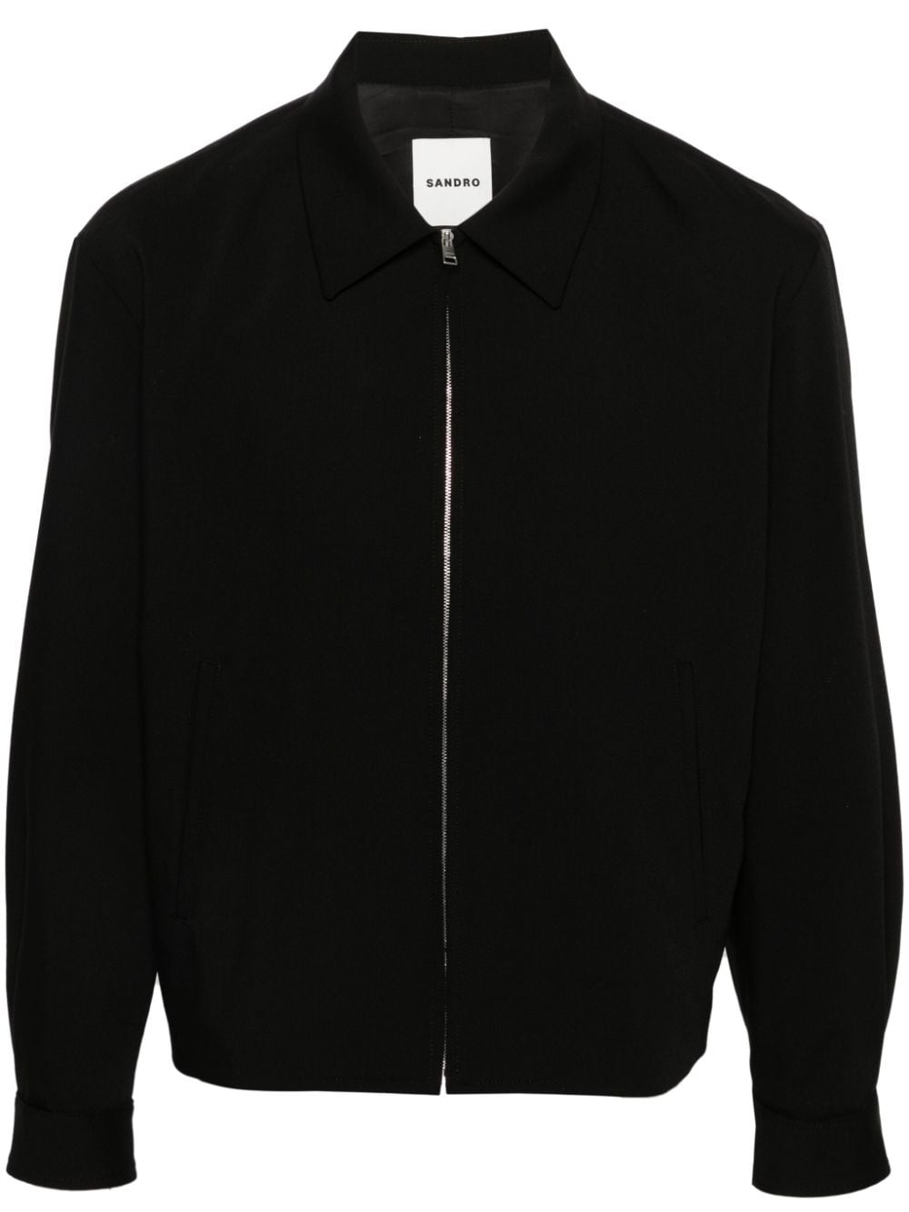 SANDRO zip-up shirt jacket - Black von SANDRO