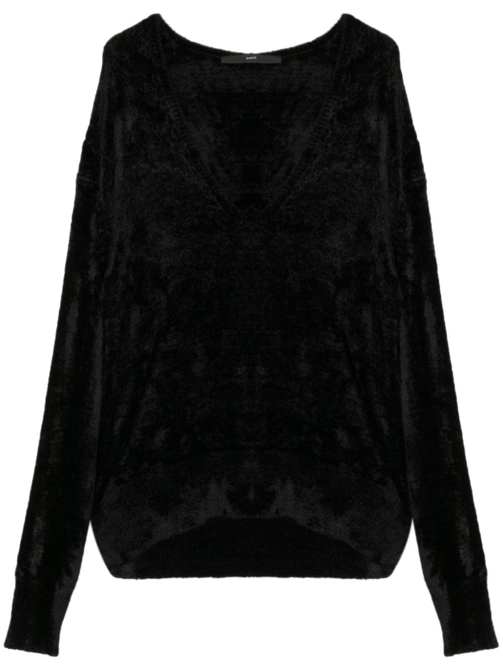 SAPIO Nº 21 velvet jumper - Black von SAPIO