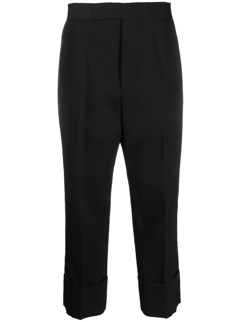 SAPIO cropped leg wool trousers - Black von SAPIO