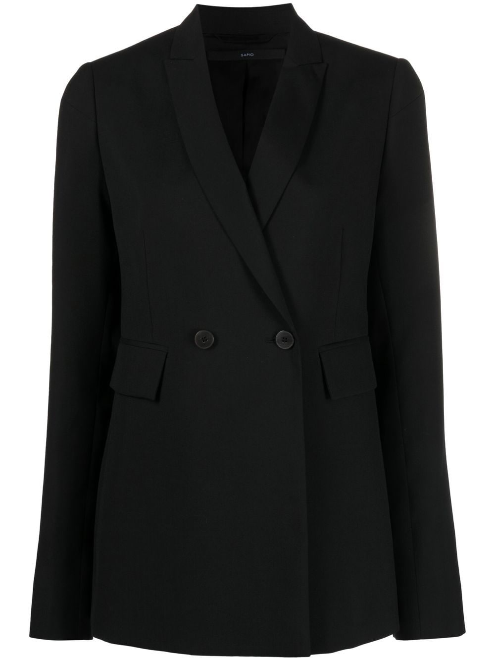 SAPIO double-breasted fitted blazer - Black von SAPIO