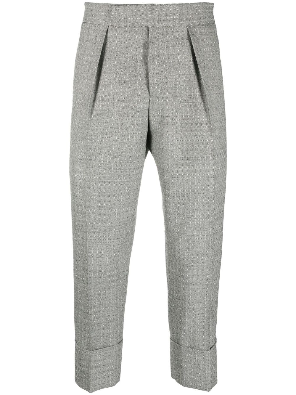 SAPIO graphic-print cropped tailored trousers - Grey von SAPIO