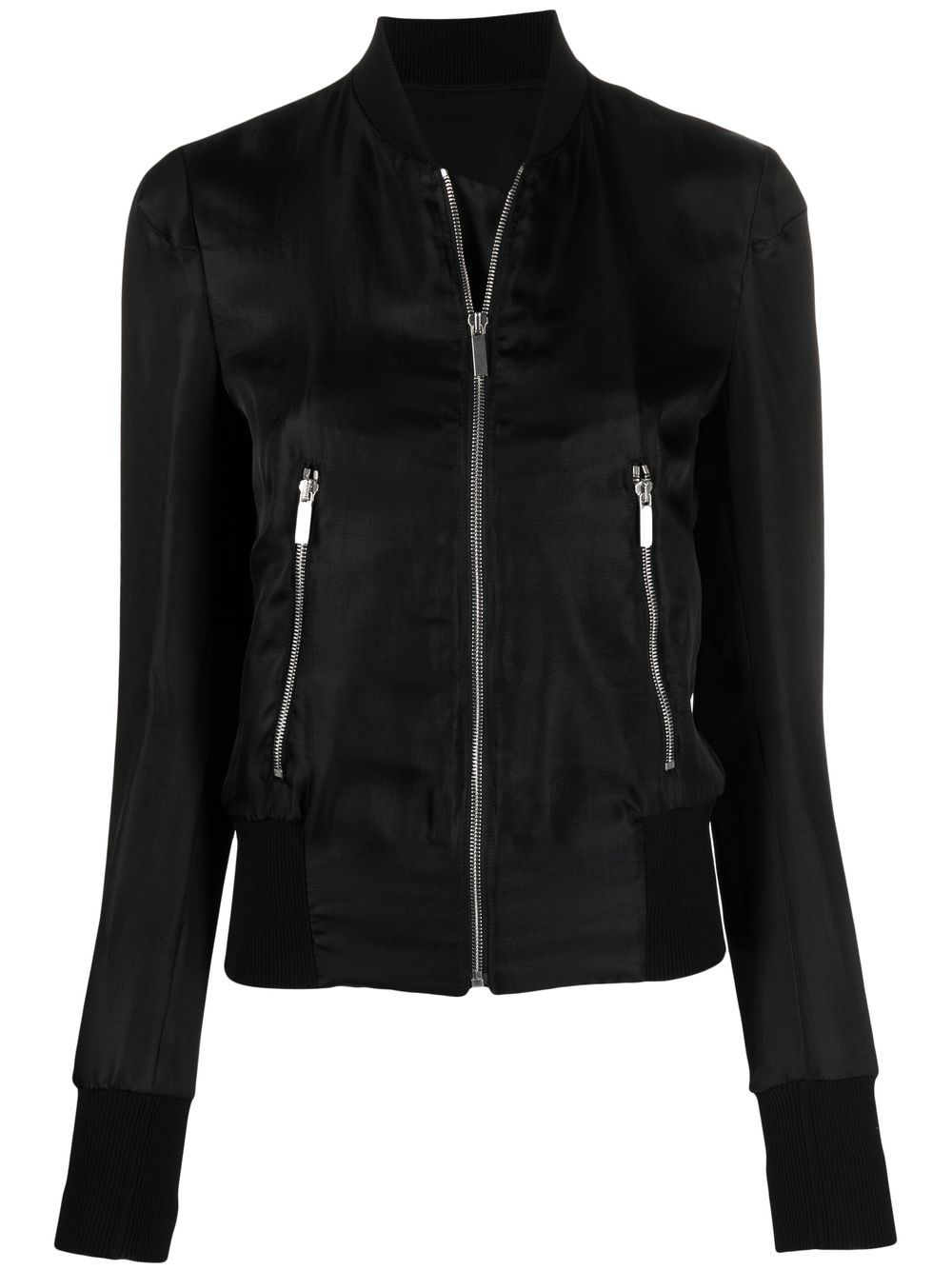 SAPIO long-sleeve crepe bomber jacket - Black von SAPIO