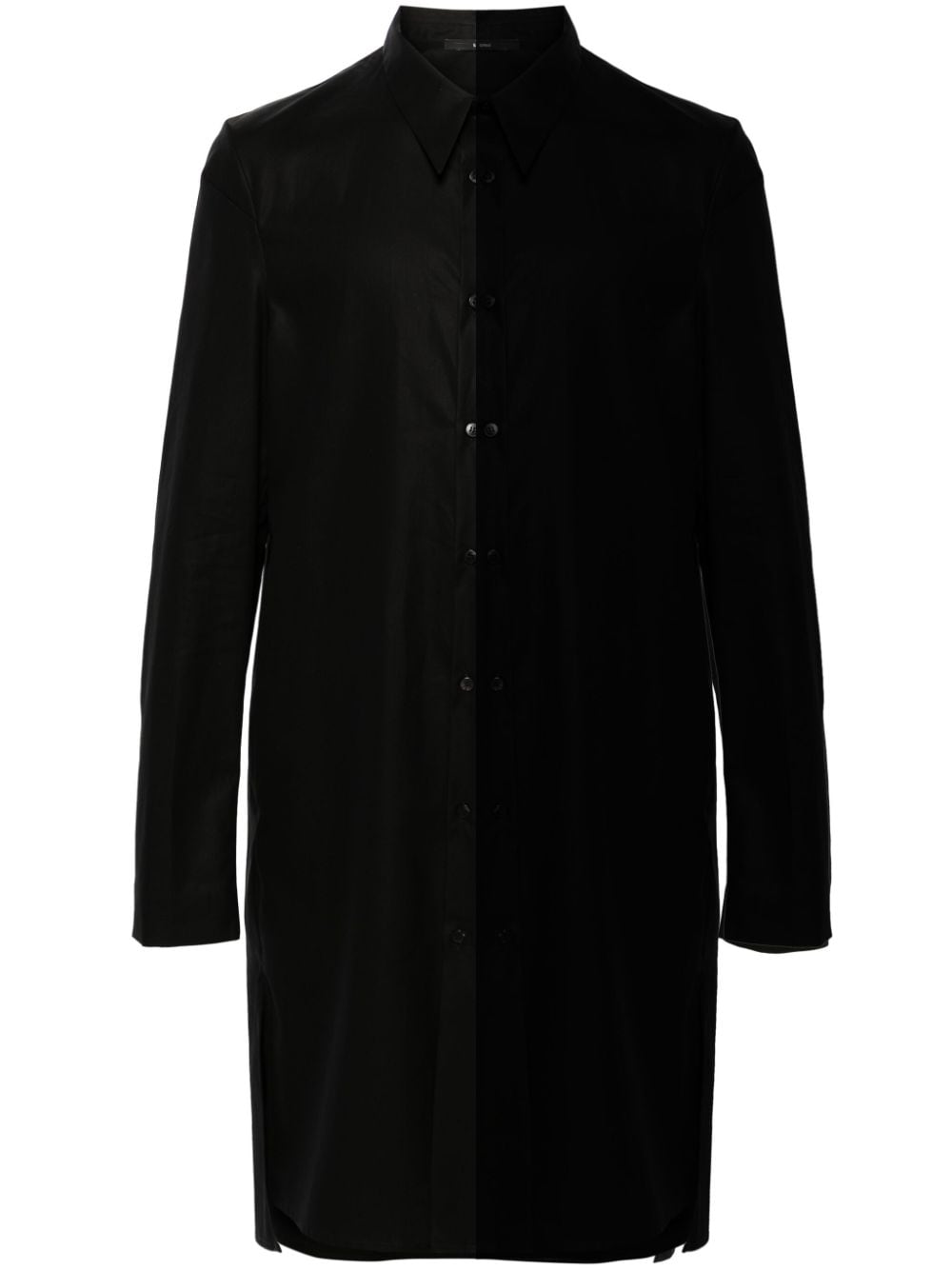 SAPIO mid-length cotton shirt coat - Black von SAPIO