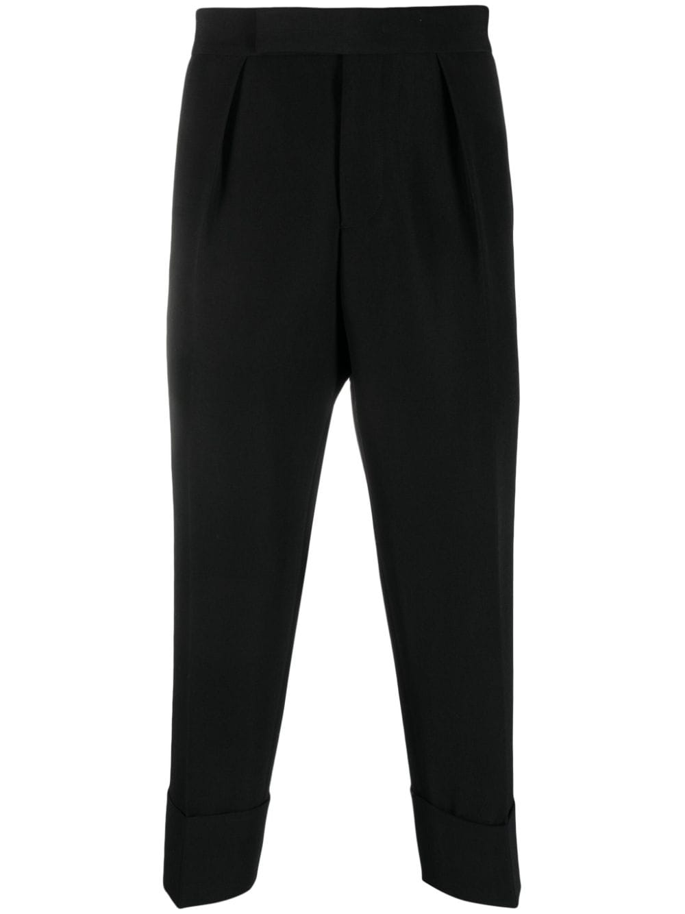 SAPIO pleat-detail wool-cotton tailored trousers - Black von SAPIO