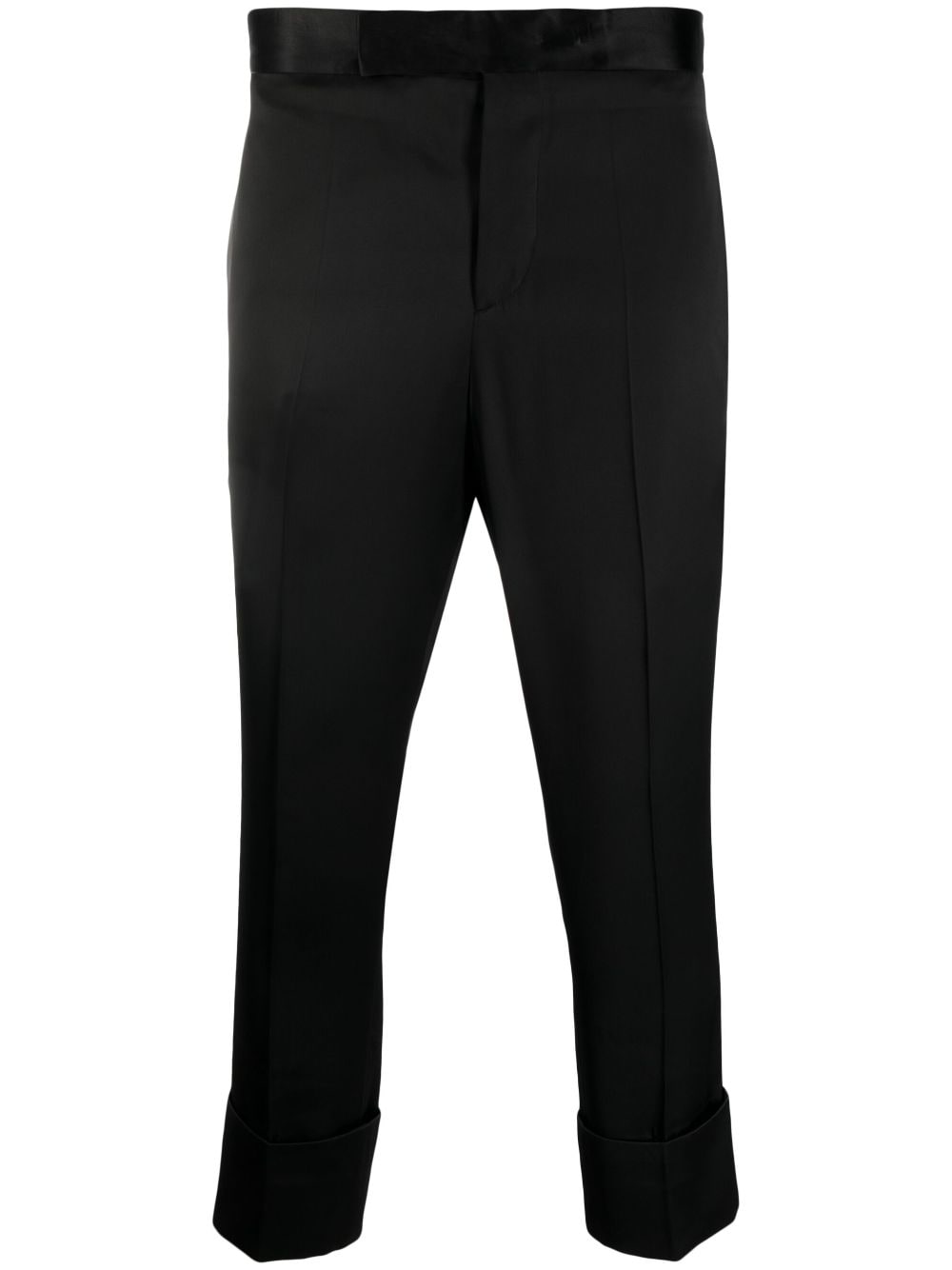 SAPIO satin-finish cropped tailored trousers - Black von SAPIO