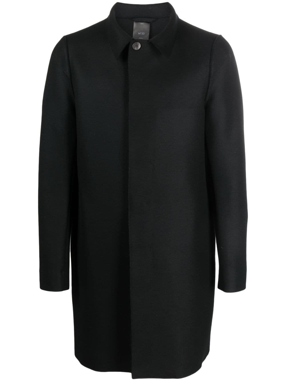 SAPIO single-breasted cotton-wool coat - Black von SAPIO