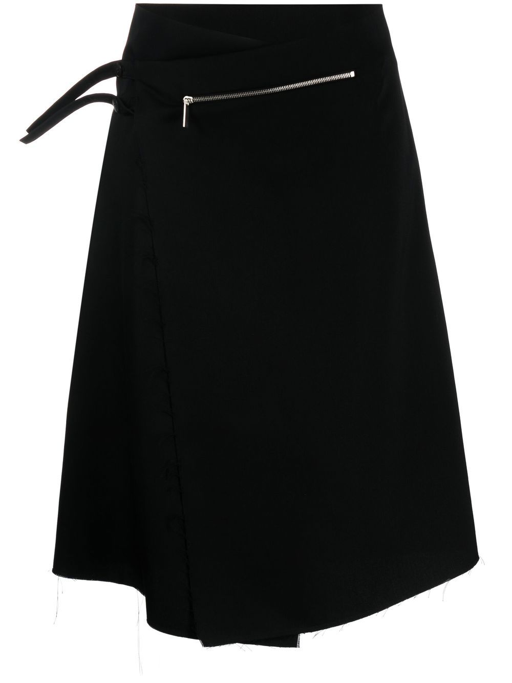 SAPIO wrap-front kilt skirt - Black von SAPIO