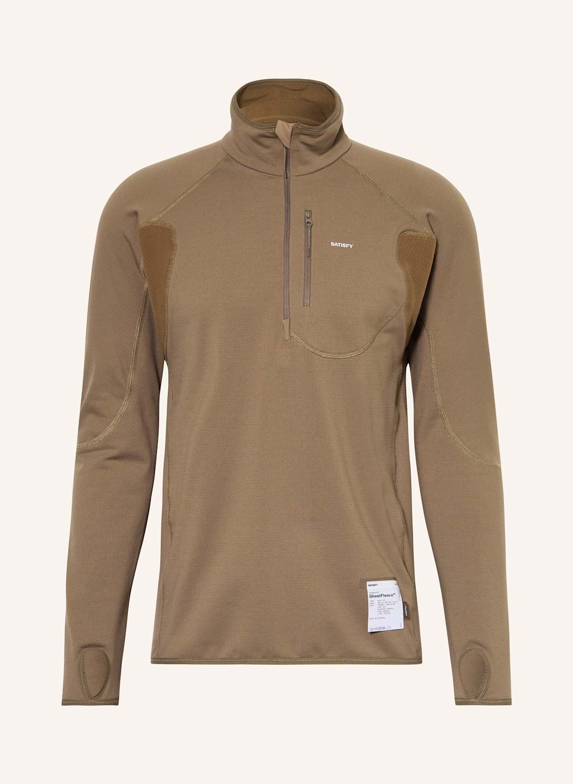 Satisfy Laufshirt Ghostfleece™ Half Zip braun von SATISFY