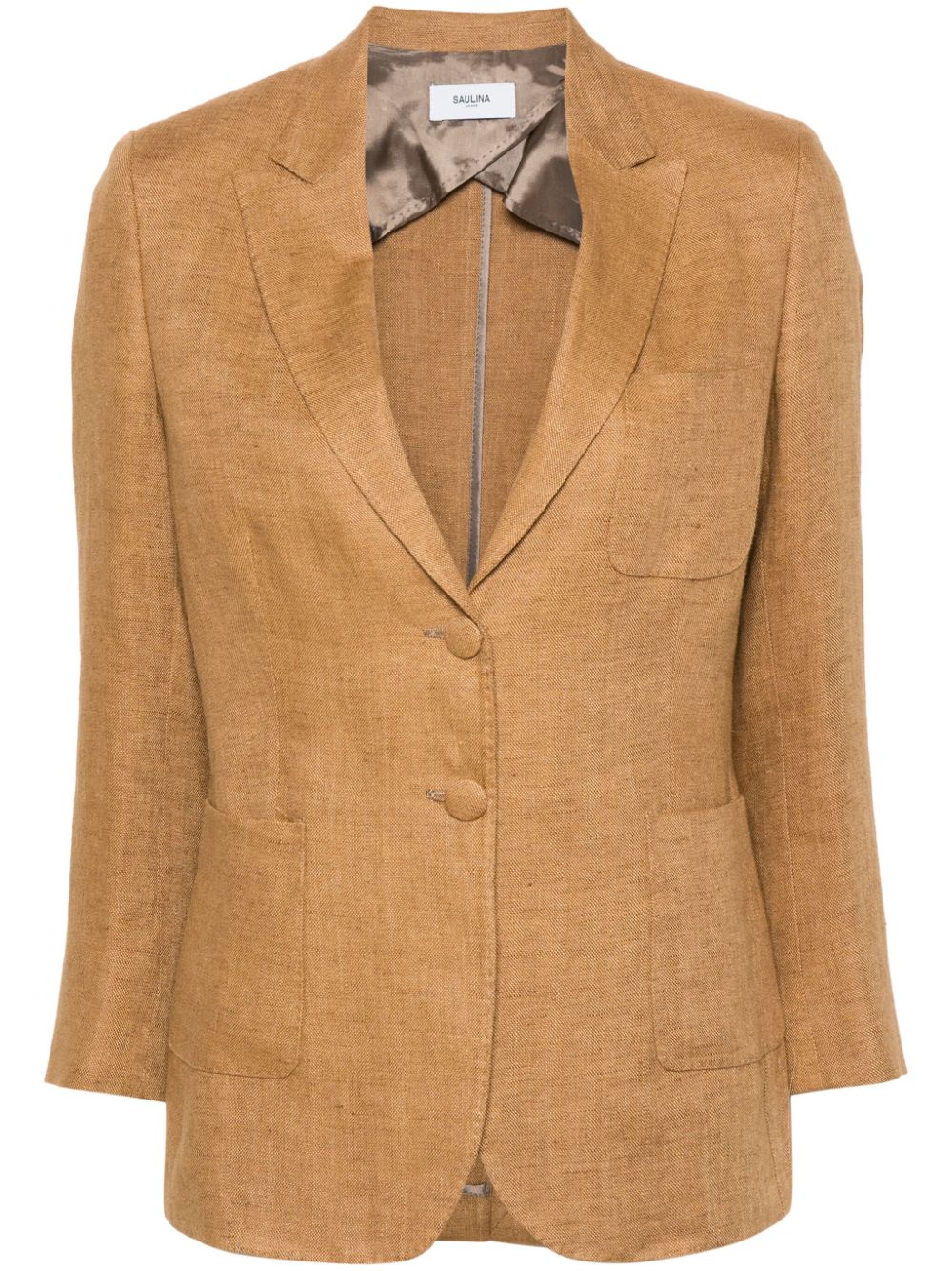 SAULINA Adelaide linen blazer - Brown von SAULINA