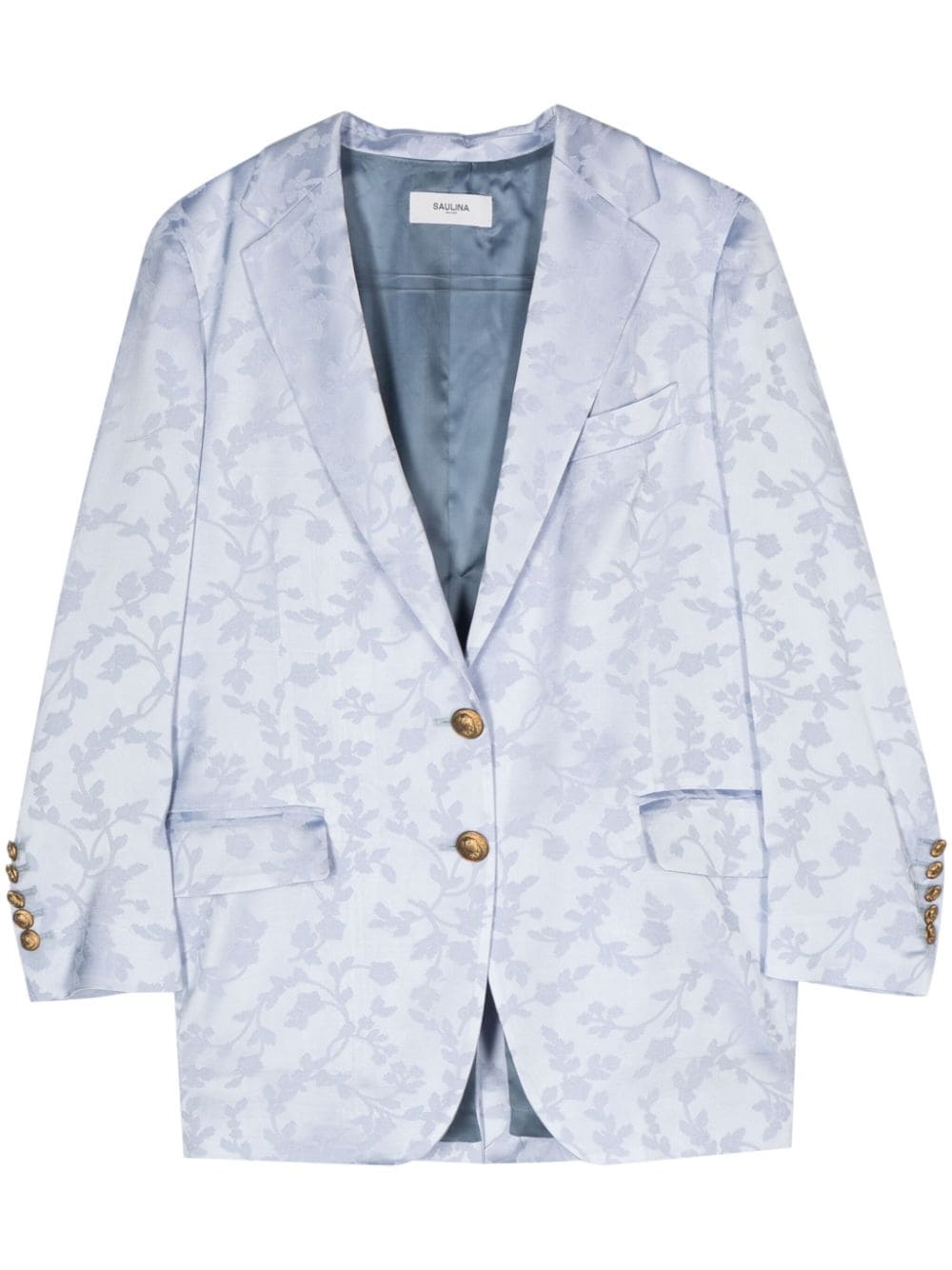 SAULINA patterned-jacquard blazer - Blue von SAULINA