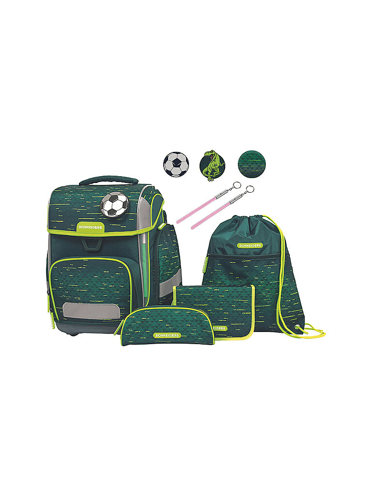 SCHNEIDERS Schultaschen Set Ergolite 9tlg  Green Soccer von SCHNEIDERS