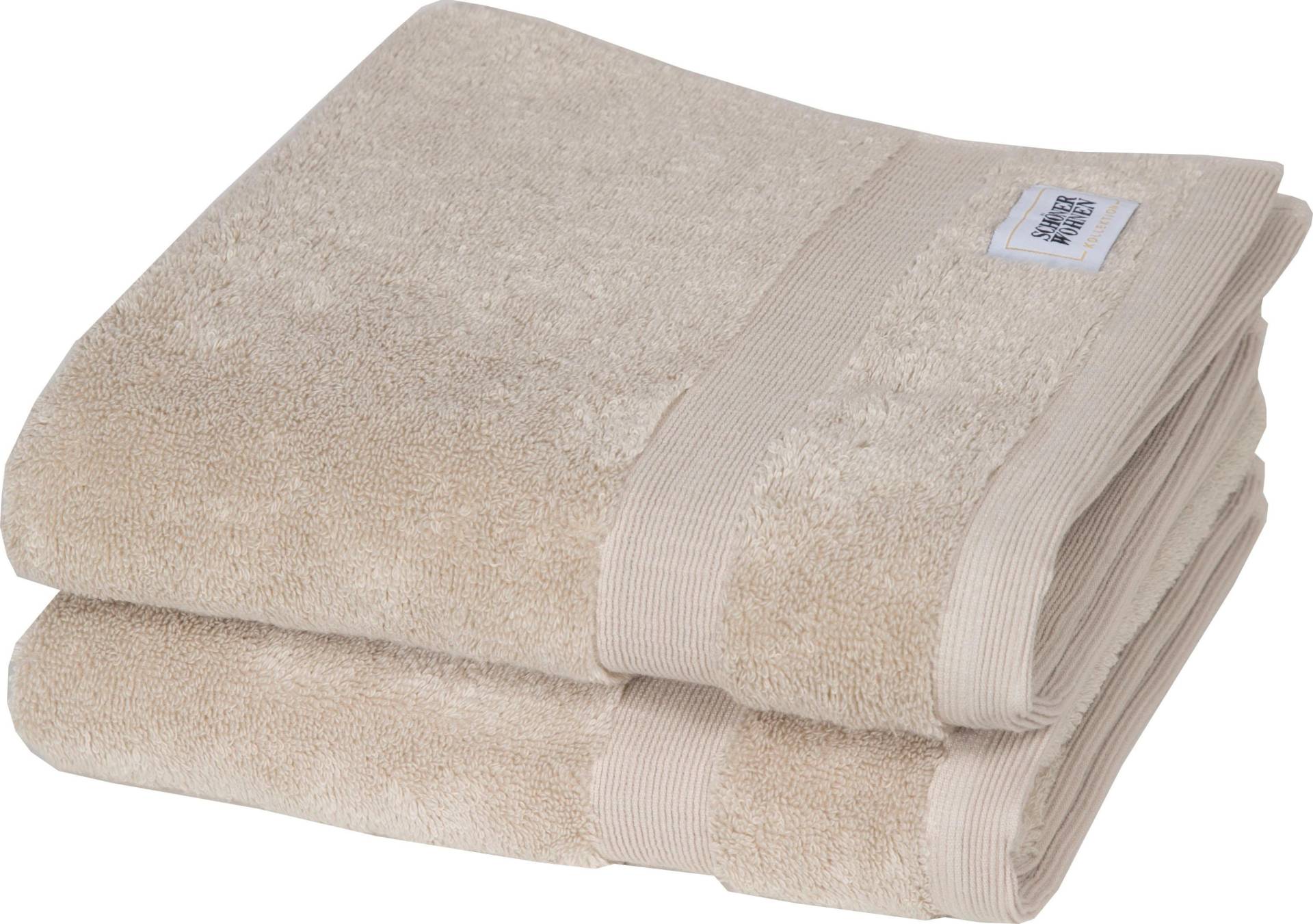 SCHÖNER WOHNEN-Kollektion Handtücher »Cuddly«, (2 St., 2er Set Handtücher 50 x 100 cm), schnell trocknende Airtouch-Qualität von SCHÖNER WOHNEN-KOLLEKTION
