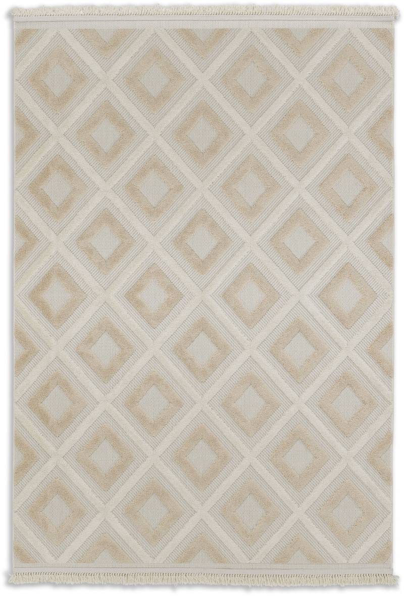 SCHÖNER WOHNEN-Kollektion Teppich »Summer 6352«, rechteckig, 6 mm Höhe, In- und Outdoor geeignet, Hoch Tief Struktur, Robuster Teppich von SCHÖNER WOHNEN-KOLLEKTION