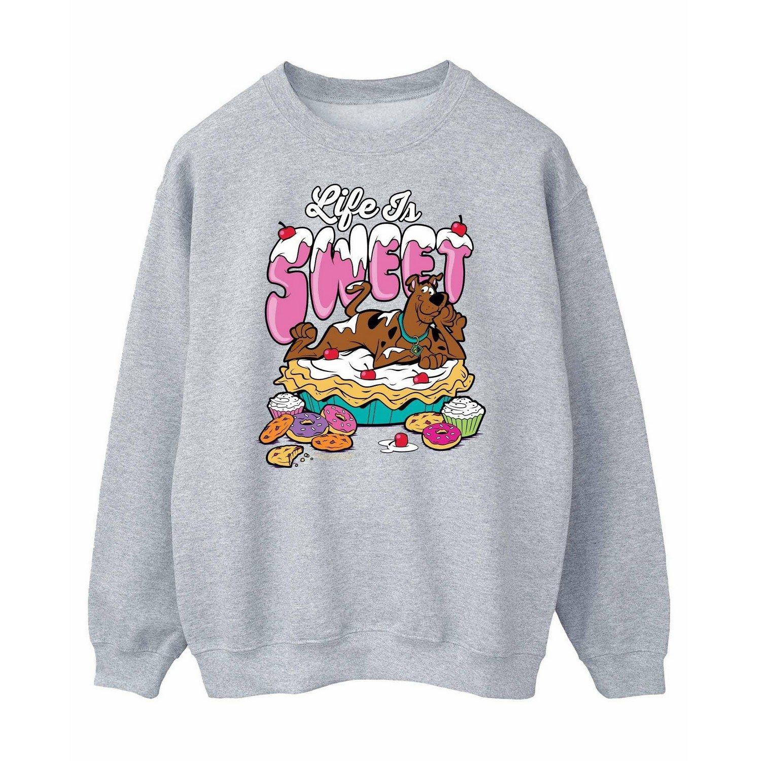 Life Is Sweet Sweatshirt Herren Grau XL von SCOOBY DOO