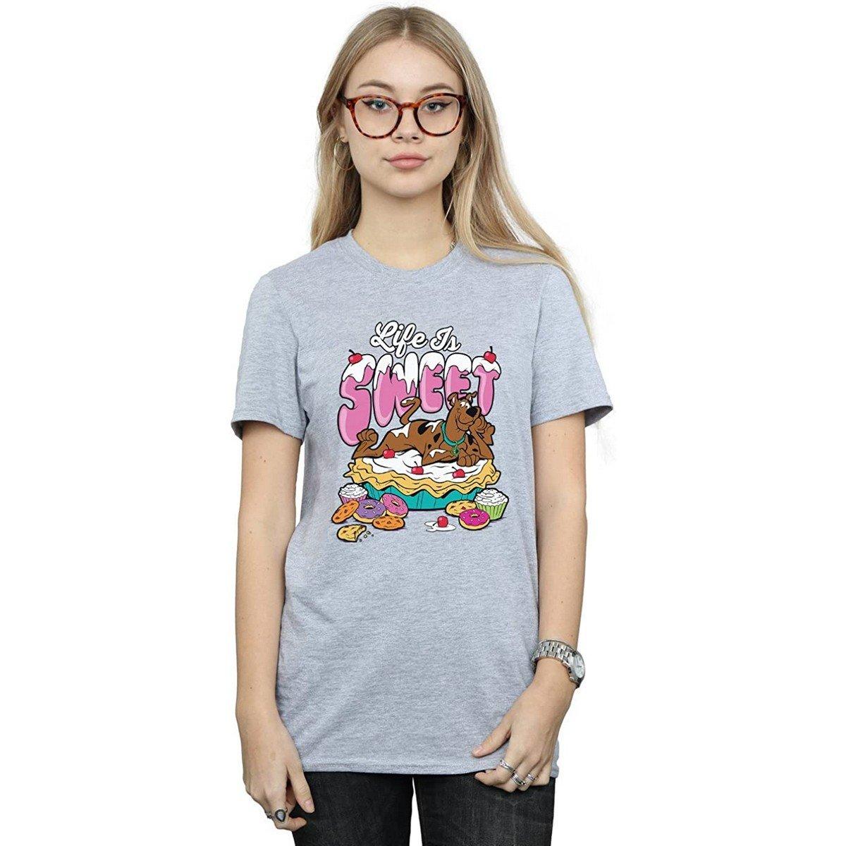 Life Is Sweet Tshirt Damen Grau L von SCOOBY DOO