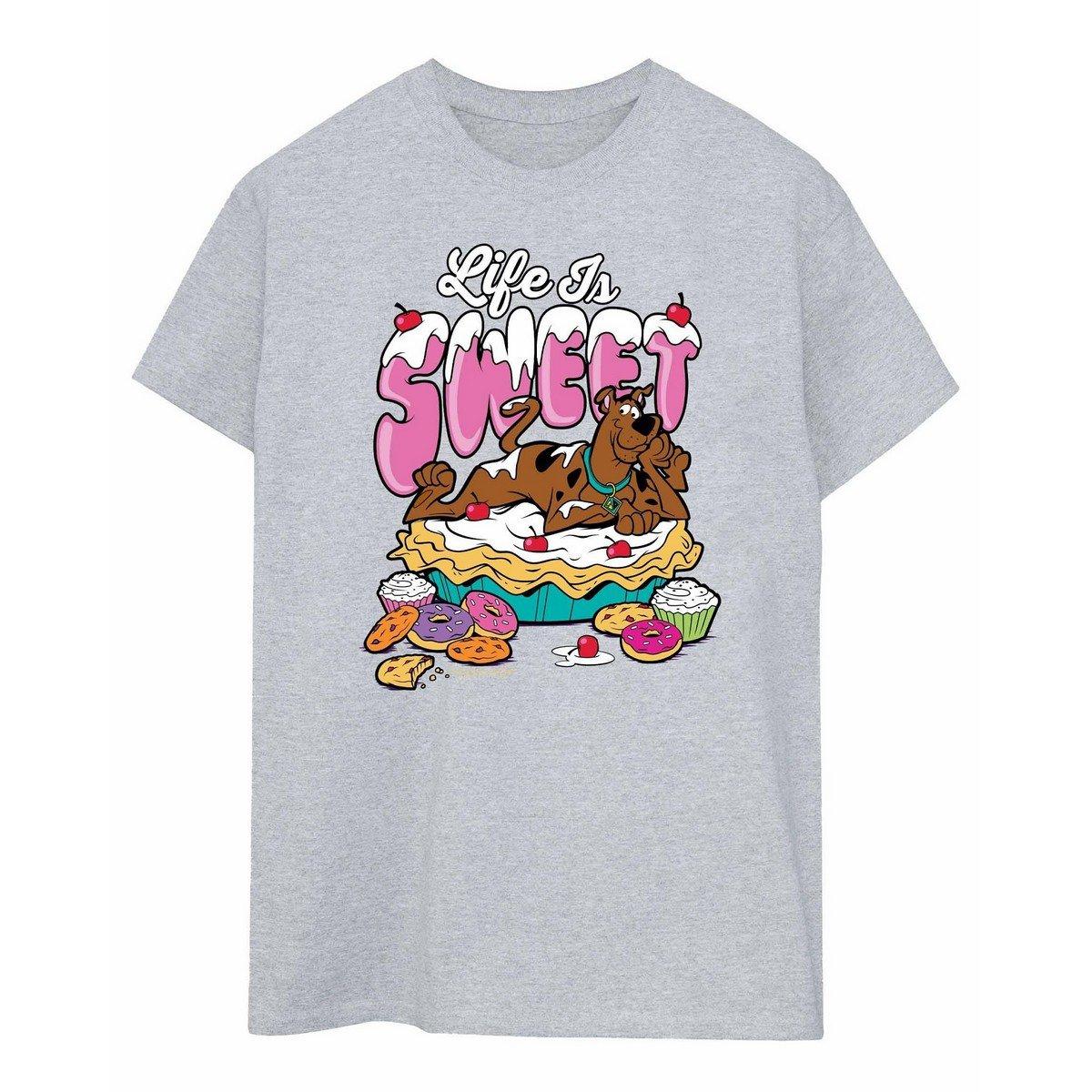 Life Is Sweet Tshirt Herren Grau 3XL von SCOOBY DOO