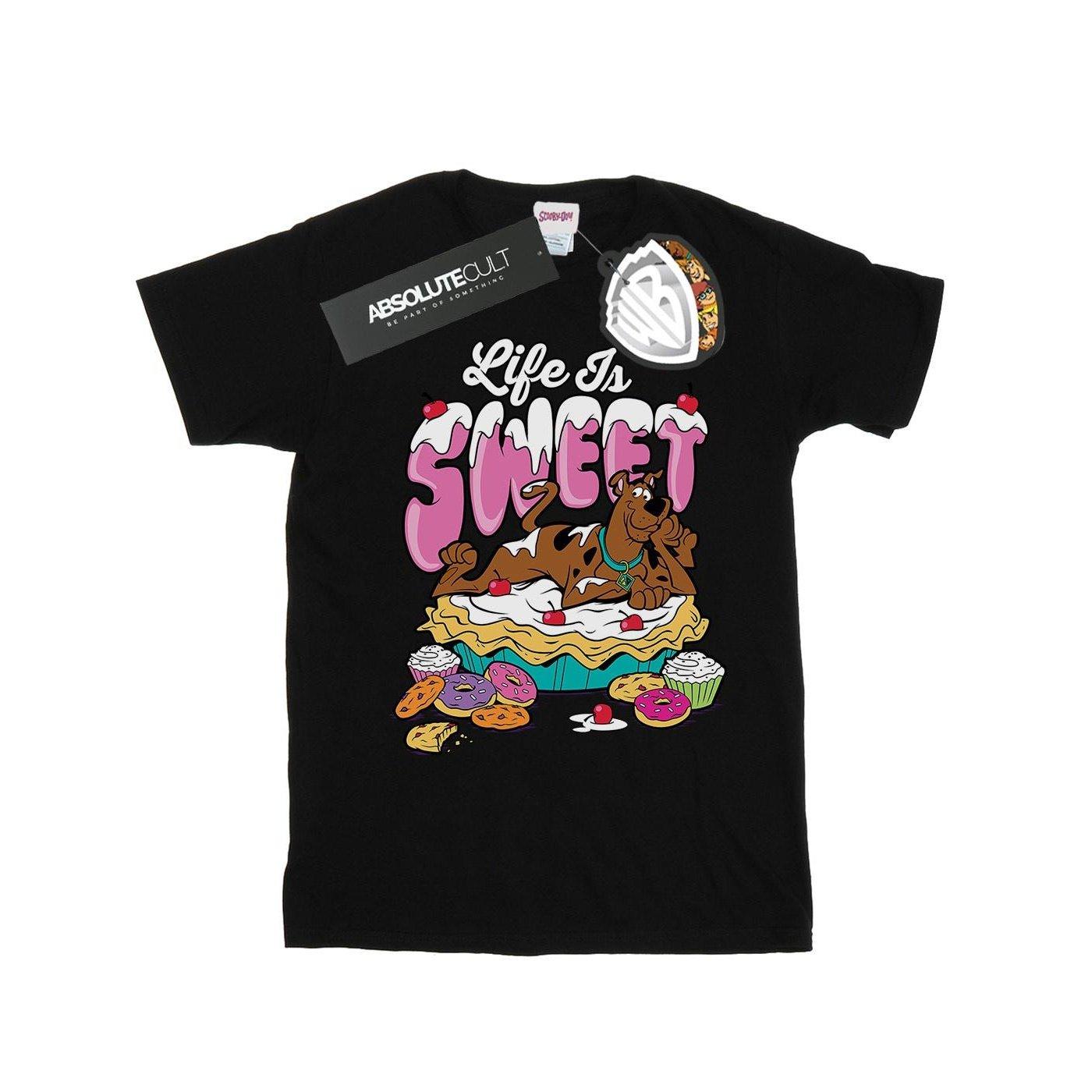 Life Is Sweet Tshirt Herren Schwarz L von SCOOBY DOO