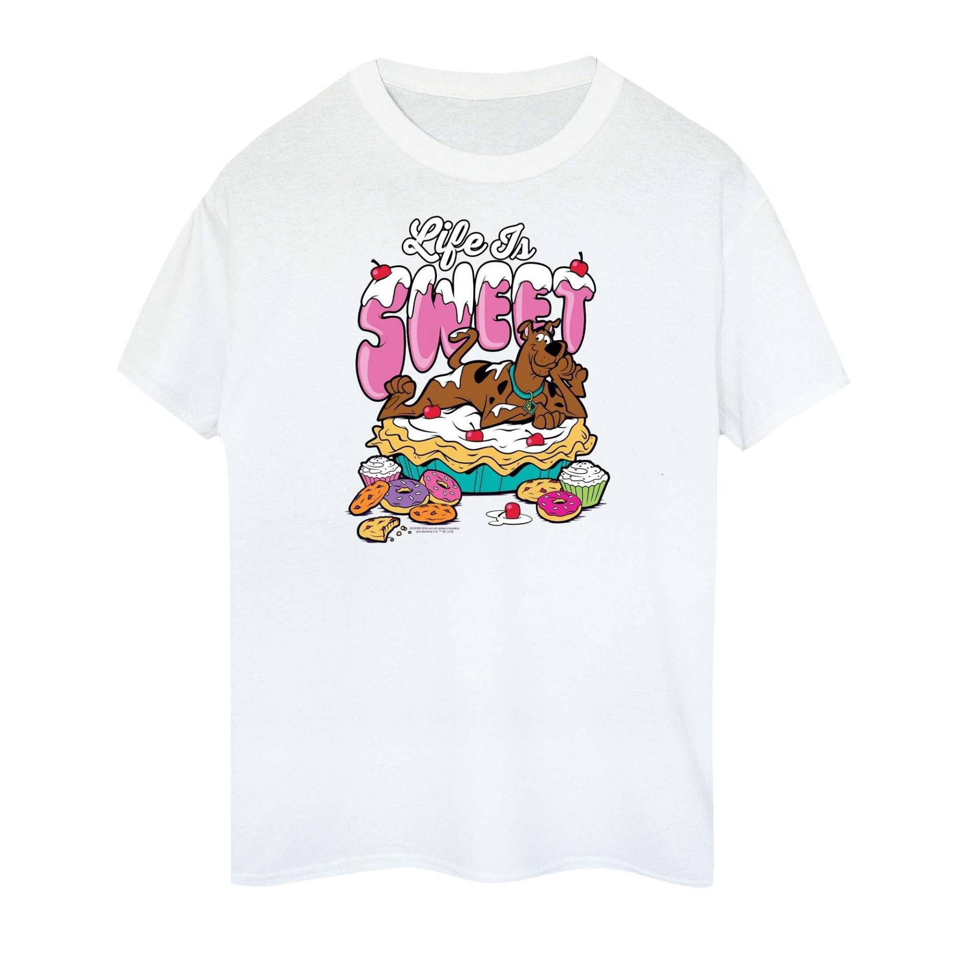 Life Is Sweet Tshirt Mädchen Weiss 116 von SCOOBY DOO