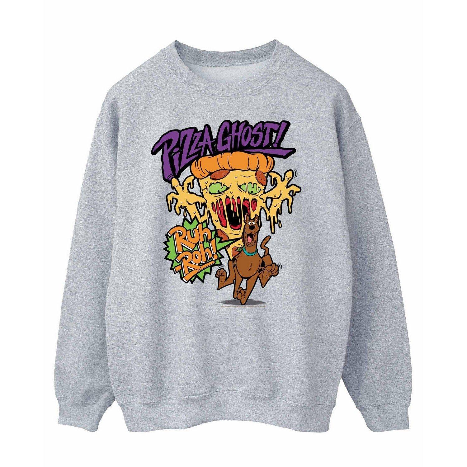 Pizza Ghost Sweatshirt Herren Grau L von SCOOBY DOO