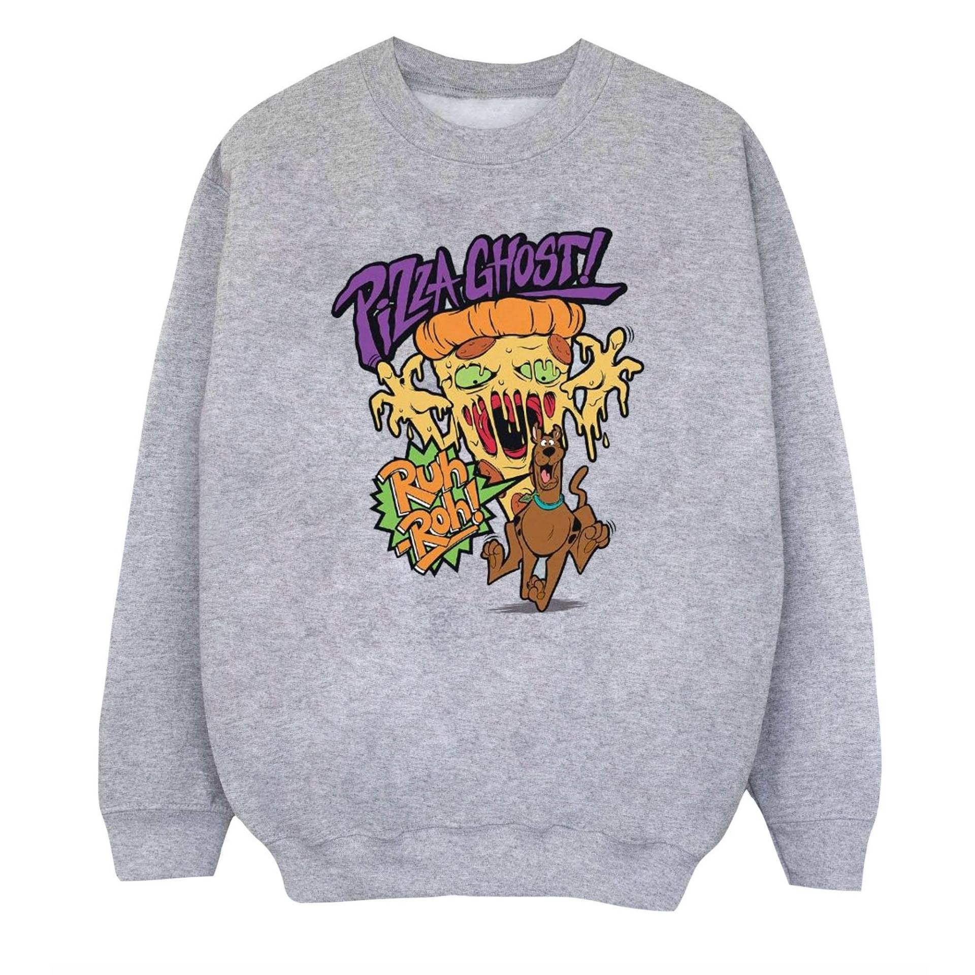 Pizza Ghost Sweatshirt Jungen Grau 116 von SCOOBY DOO