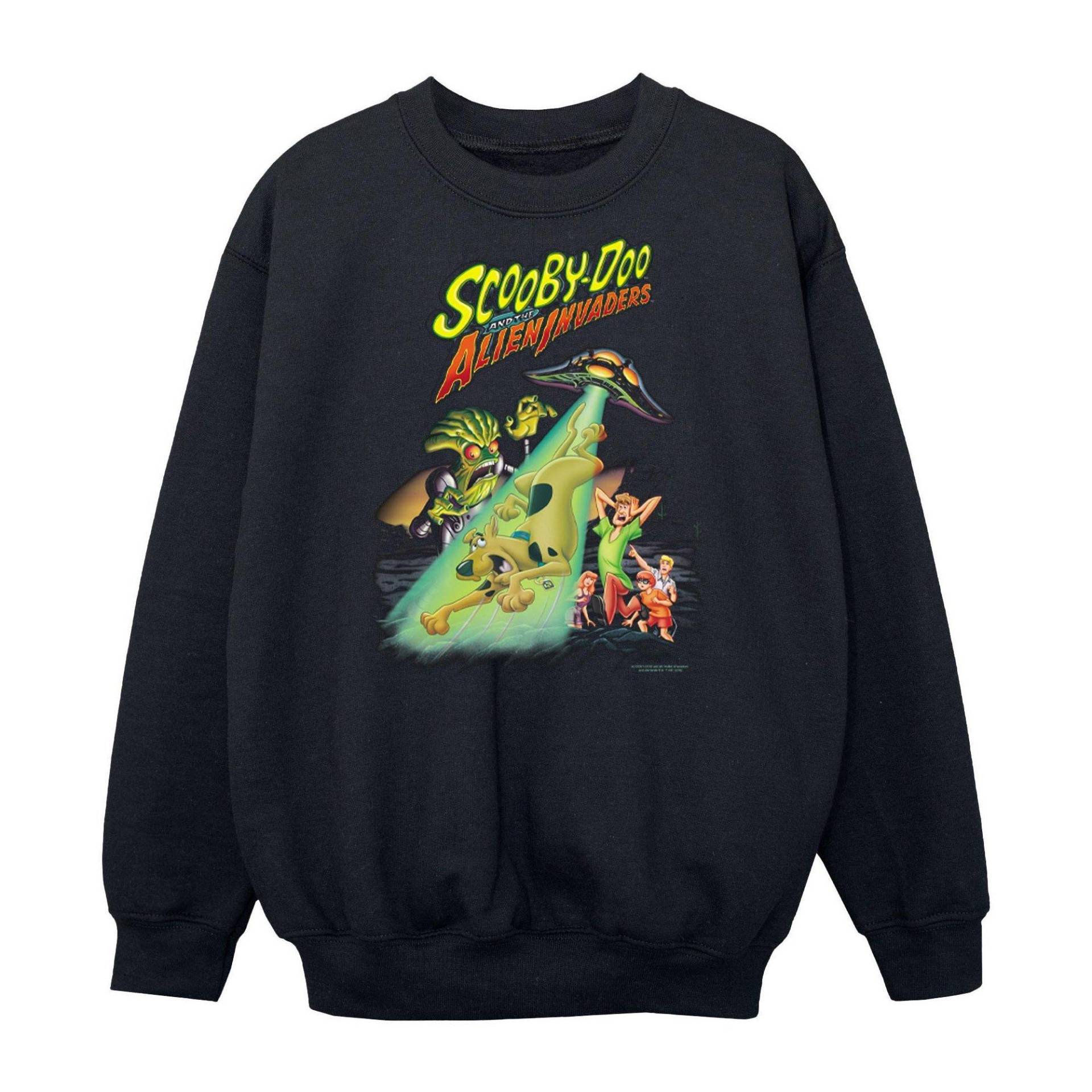 The Alien Invaders Sweatshirt Jungen Schwarz 116 von SCOOBY DOO