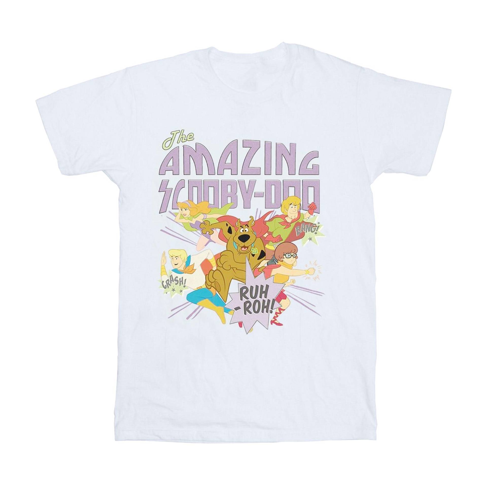 The Amazing Scooby Tshirt Mädchen Weiss 116 von SCOOBY DOO