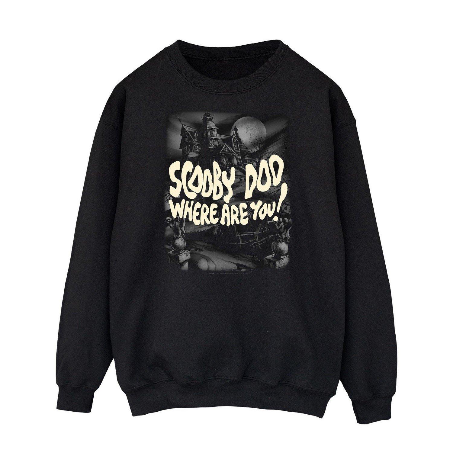 Where Are You? Sweatshirt Damen Schwarz M von SCOOBY DOO