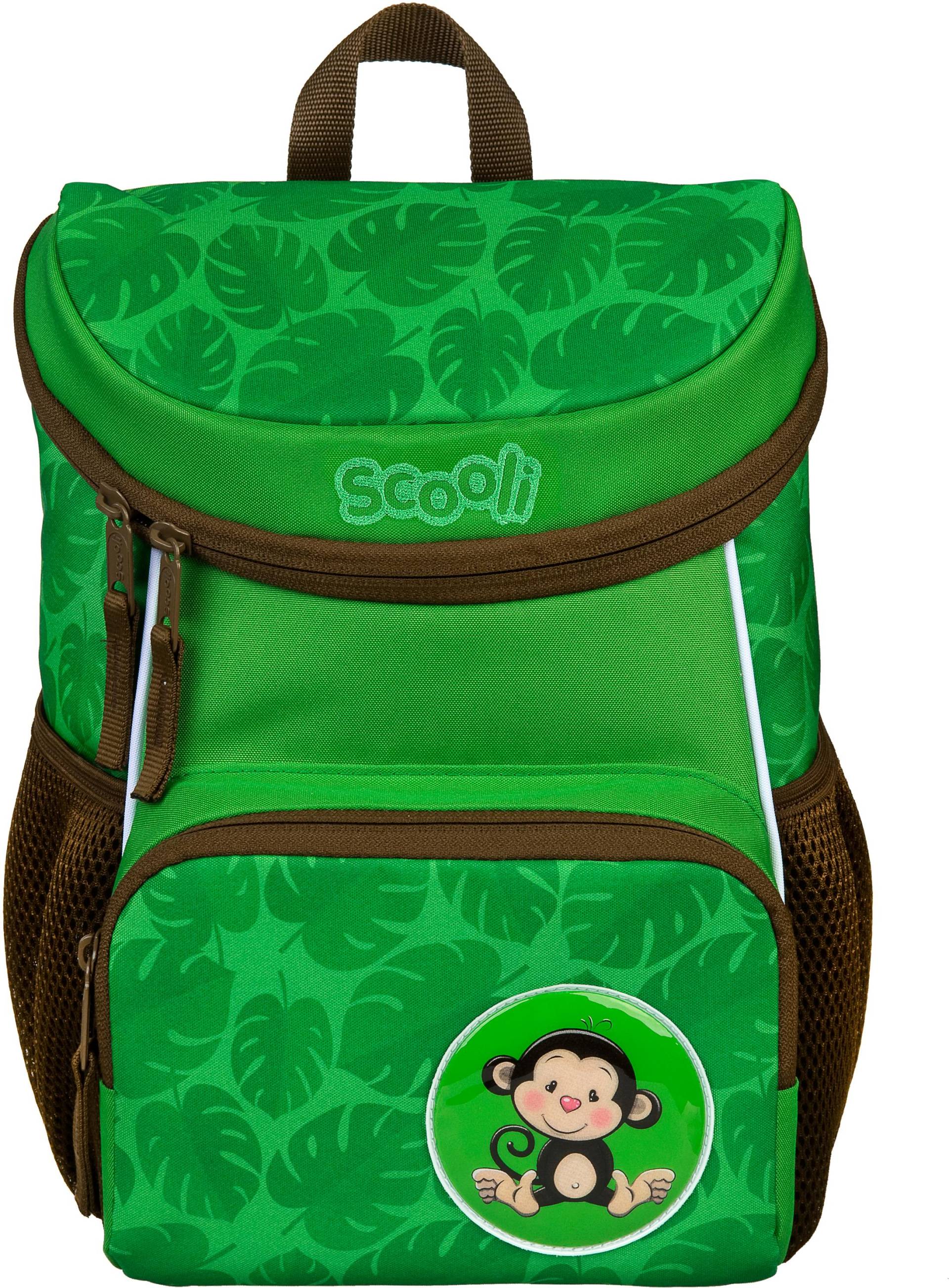 Scooli Kinderrucksack »Mini-Me, Max Monkey«, Reflektoren von Scooli