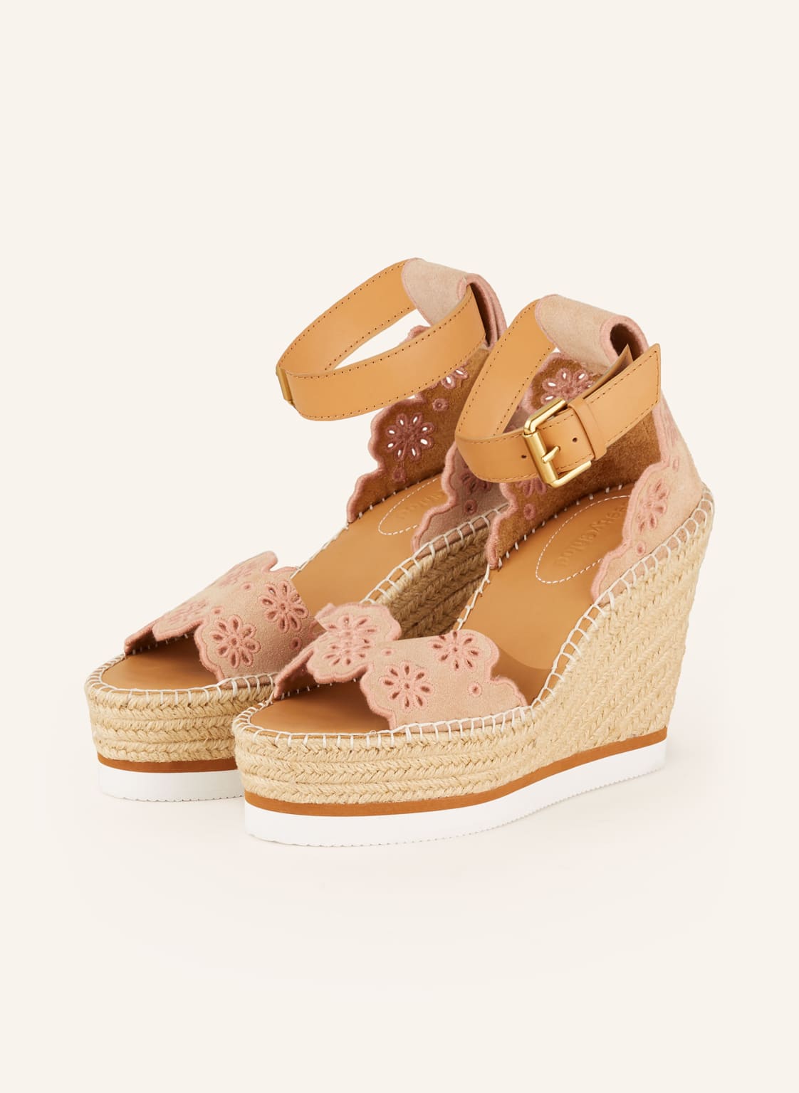 See By Chloé Plateau-Wedges Glyn Mit Lochspitze rosa von SEE BY CHLOÉ