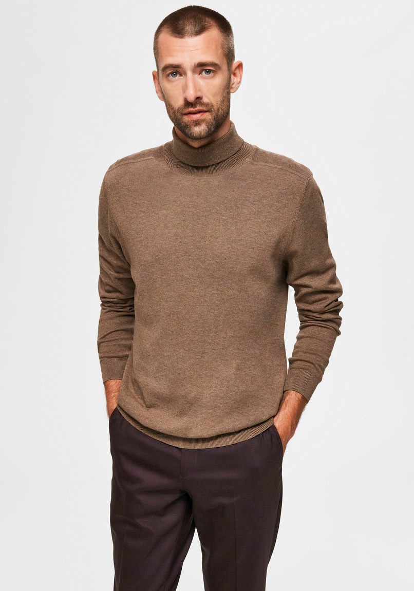 SELECTED HOMME Strickpullover »SLHBERG ROLL NECK NOOS« von SELECTED HOMME