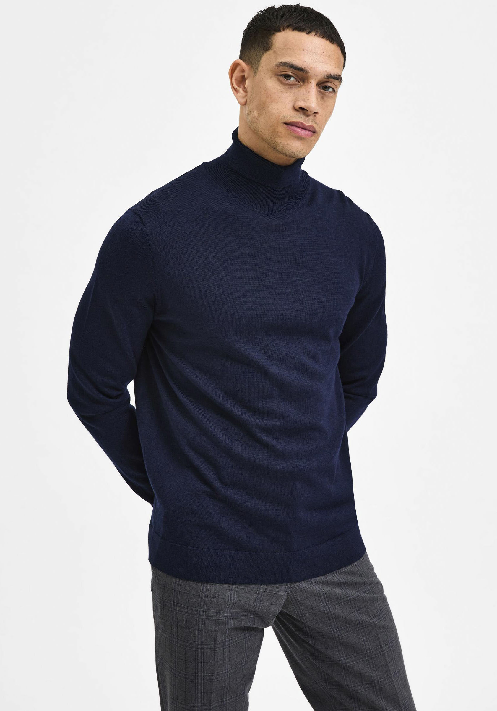 SELECTED HOMME Rollkragenpullover »TOWN MERINO COOLMAX KNIT ROLL« von SELECTED HOMME