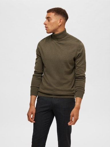 SELECTED HOMME Strickpullover »SLHBERG ROLL NECK NOOS« von SELECTED HOMME